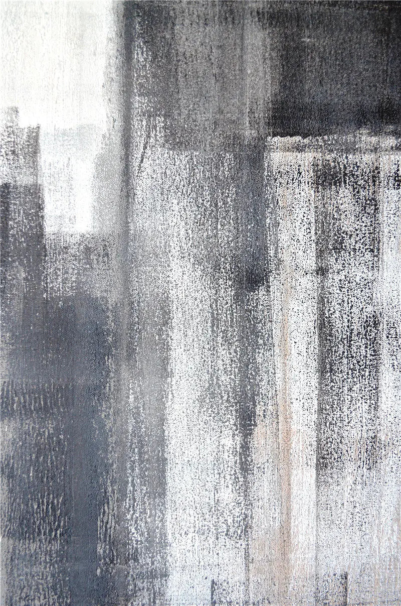 Modern Minimalist Gray Abstract Frameless Wall Art Set