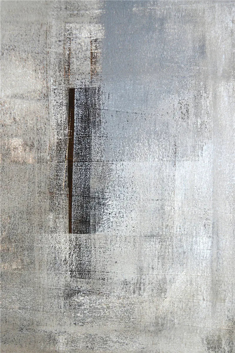 Modern Minimalist Gray Abstract Frameless Wall Art Set
