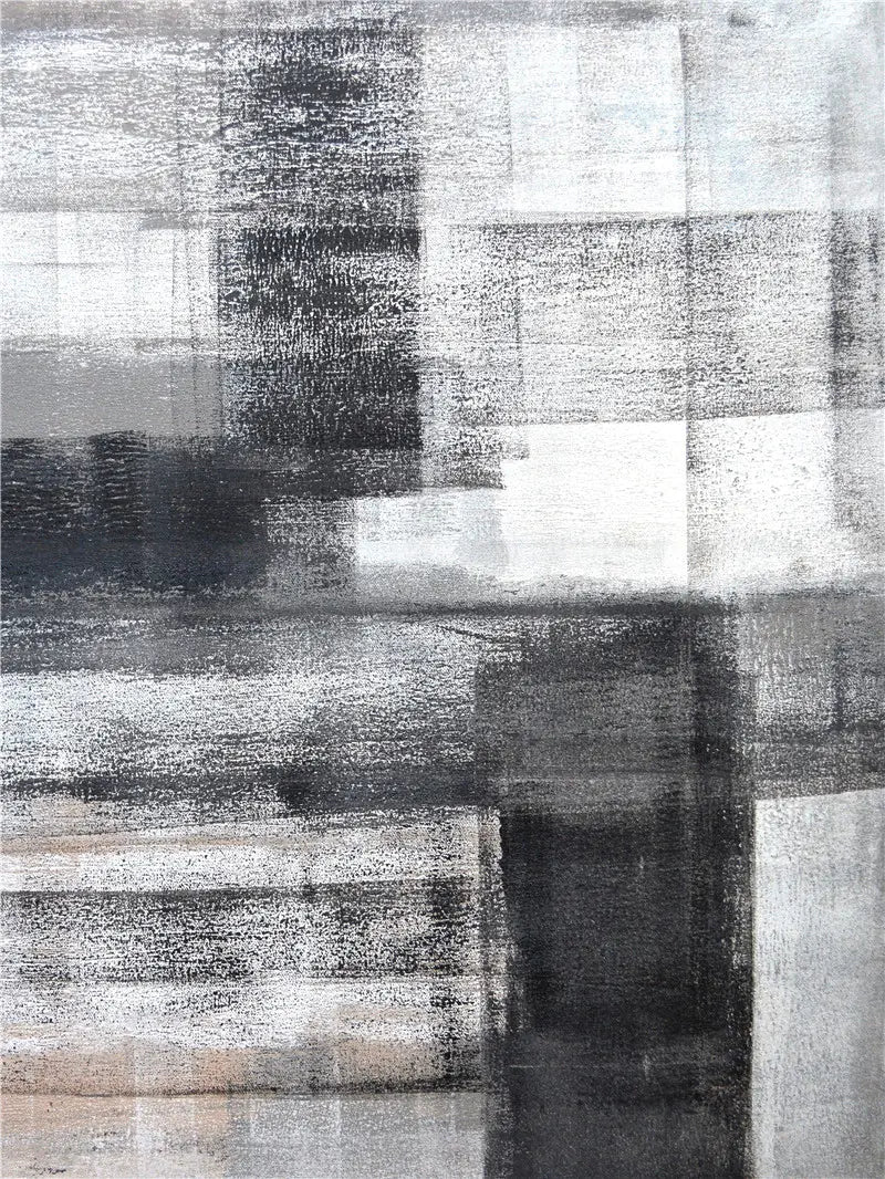Modern Minimalist Gray Abstract Frameless Wall Art Set