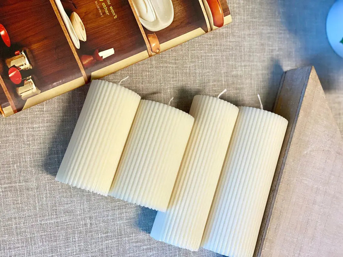 Sleek Organic Soy Pillar Candles