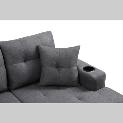 Modern Grey Fabric Sectional