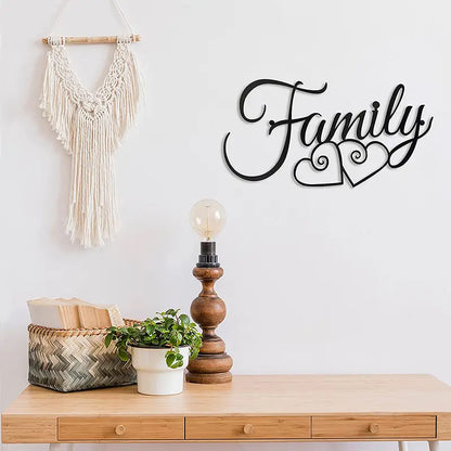Elegant Family Metal Wall Art