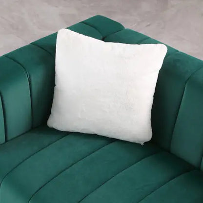 Contemporary Velvet Chesterfield Sofa, 3-Seater