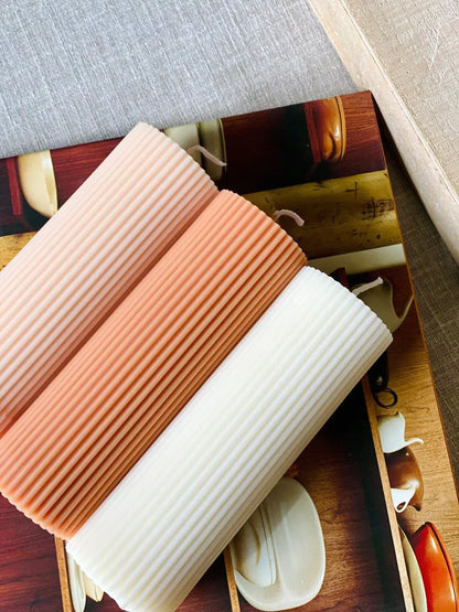 Sleek Organic Soy Pillar Candles