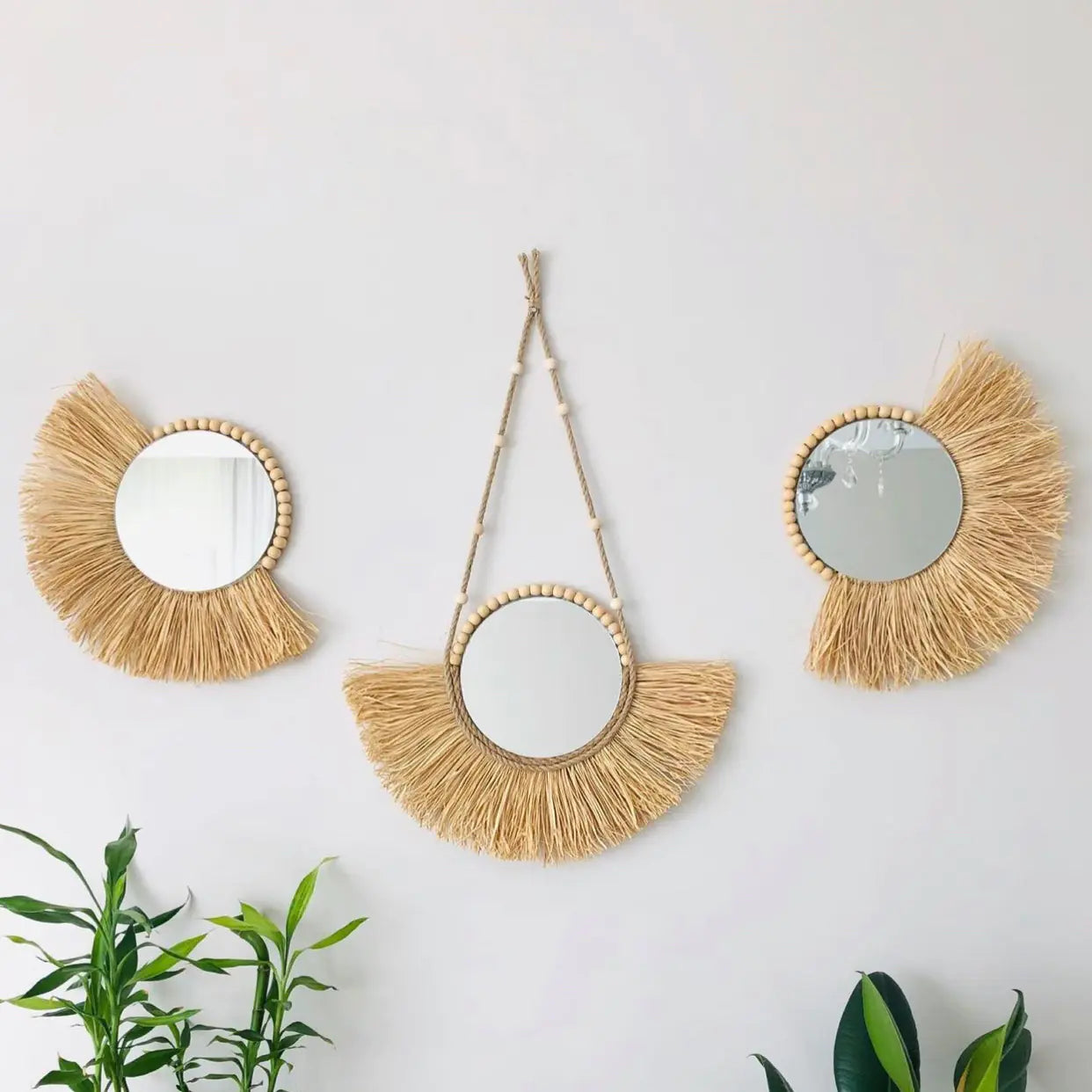 Artisan Moroccan Bead Mirror