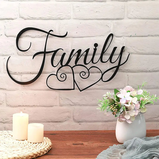 Elegant Family Metal Wall Art