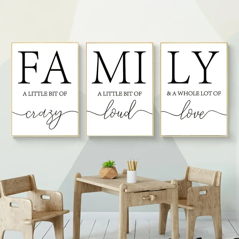 Family Motivational Frameless Canvas Art