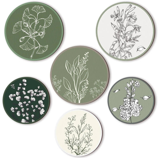 Boho Serenity 6-Piece Plant Art Wall Set