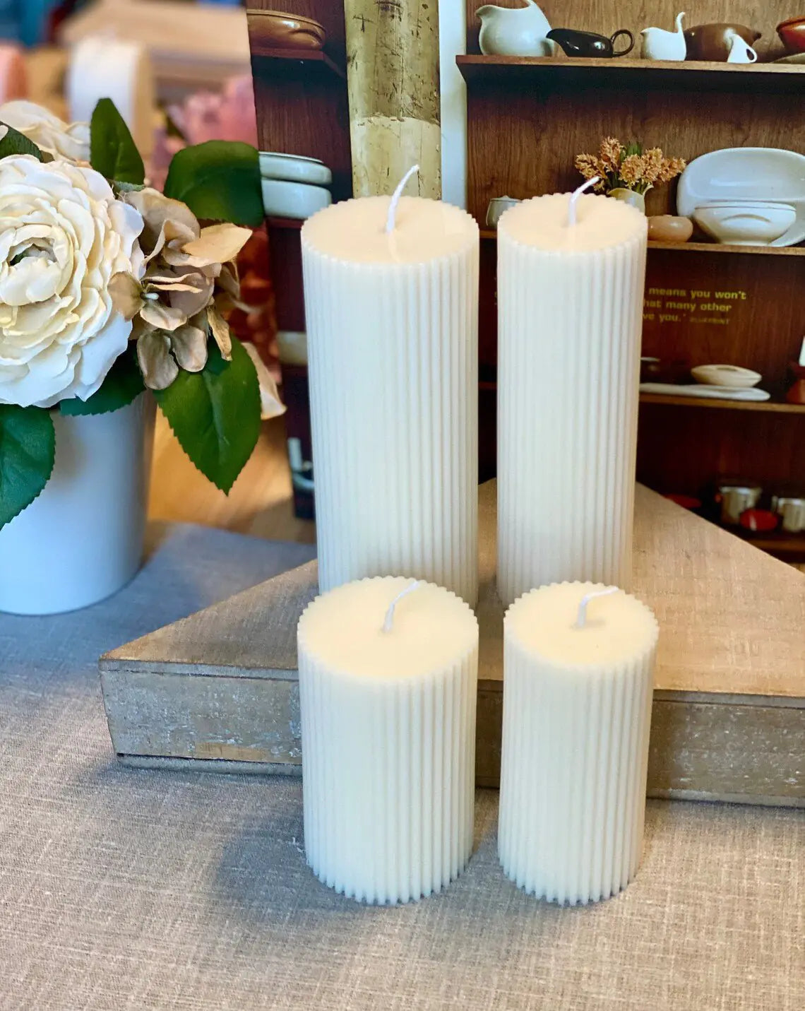 Sleek Organic Soy Pillar Candles