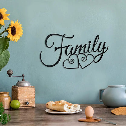 Elegant Family Metal Wall Art