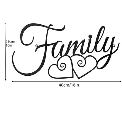 Elegant Family Metal Wall Art